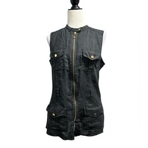LUCY & LAUREL Linen Sleeveless Blouse